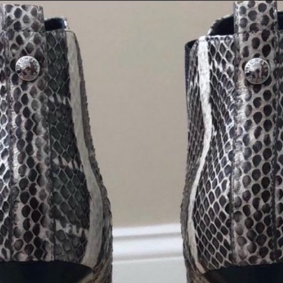 Michael Kors Genuine Snakeskin Animal Print Platform Boots - Picture 13 of 13